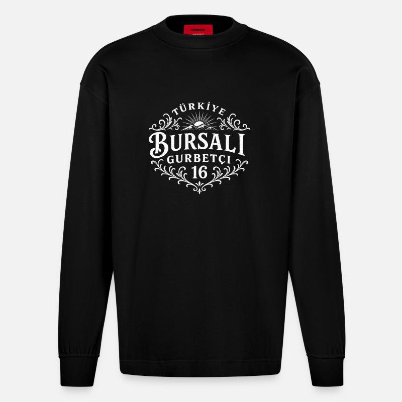 Bursa - Heavyweight Oversized Organic Langarmshirt Made in EU - SOLID BLACK