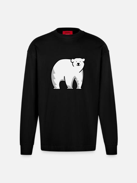 Eisbär - Heavyweight Oversized Organic Langarmshirt Made in EU - SOLID BLACK