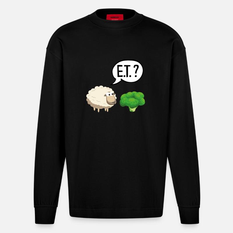 Sheep ET - Heavyweight Oversized Organic Langarmshirt Made in EU - SOLID BLACK