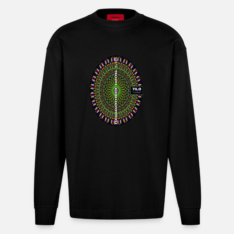 PARALLELUNIVERSUM Kapitel 3 721 - Heavyweight Oversized Organic Langarmshirt Made in EU - SOLID BLACK