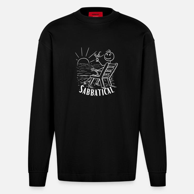 Sabbatical - Heavyweight Oversized Organic Langarmshirt Made in EU - SOLID BLACK