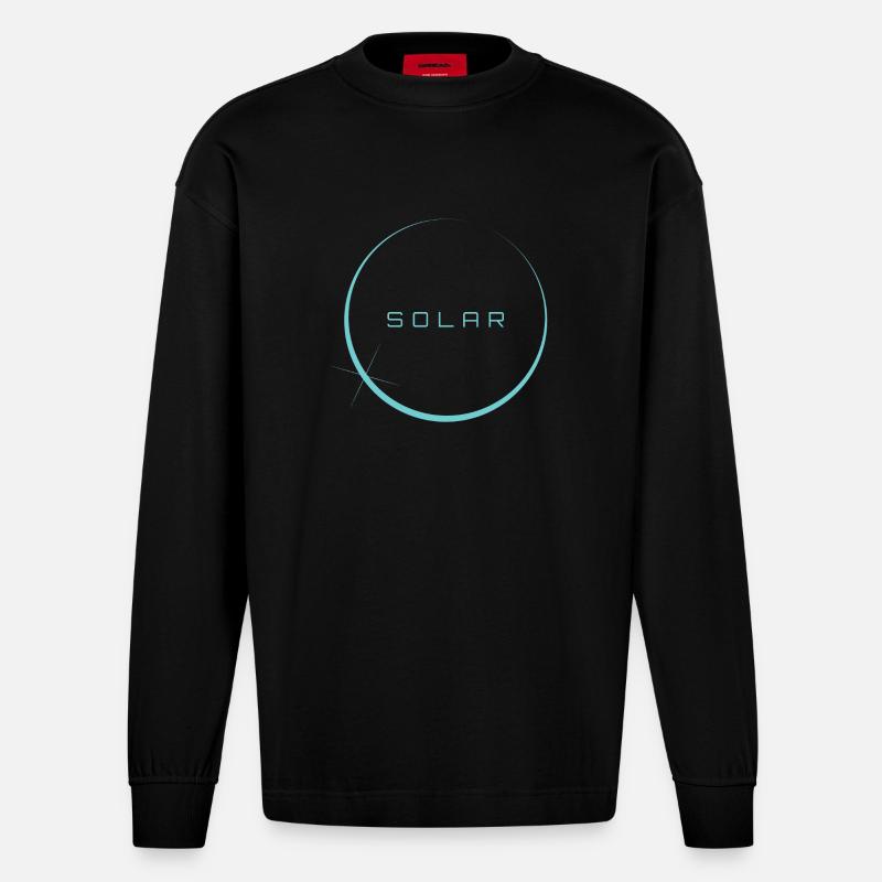 Solar - Heavyweight Oversized Organic Langarmshirt Made in EU - SOLID BLACK