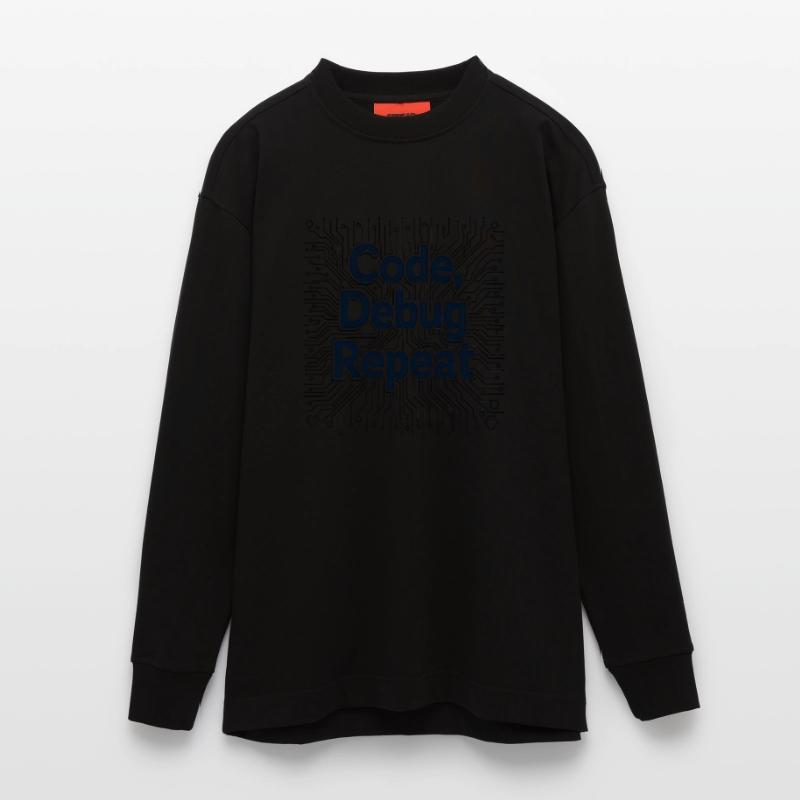 Code Debug Repeat - Software Engineer Heavyweight Oversized Organic Longsleeve Shirt Made in EU
