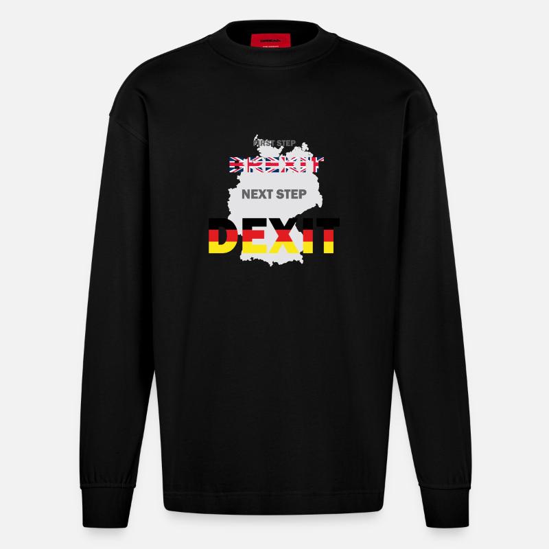 DEXIT - T-Shirt - Heavyweight Oversized Organic Langarmshirt Made in EU - SOLID BLACK