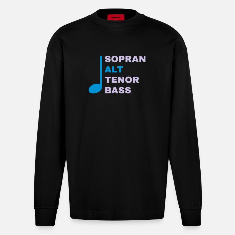 SATB mit Note - Alt - Heavyweight Oversized Organic Langarmshirt Made in EU - SOLID BLACK