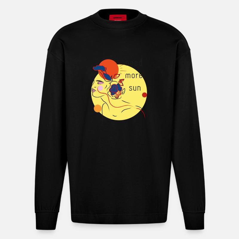 summersun - Heavyweight Oversized Organic Longsleeve Shirt Made in EU - SOLID BLACK