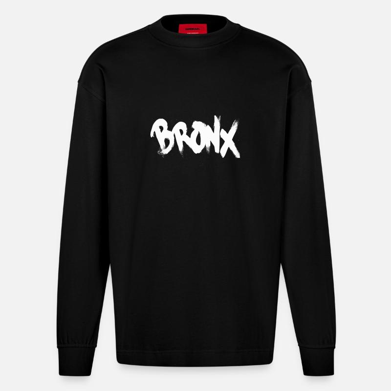 Bronx - Heavyweight Oversized Organic Langarmshirt Made in EU - SOLID BLACK