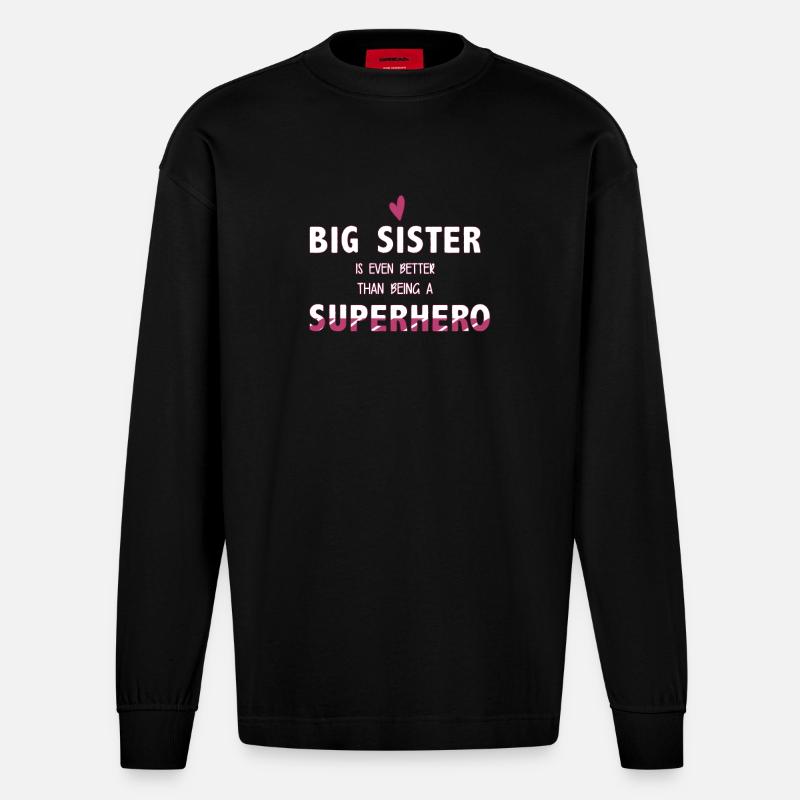 Schwester - Heavyweight Oversized Organic Langarmshirt Made in EU - SOLID BLACK