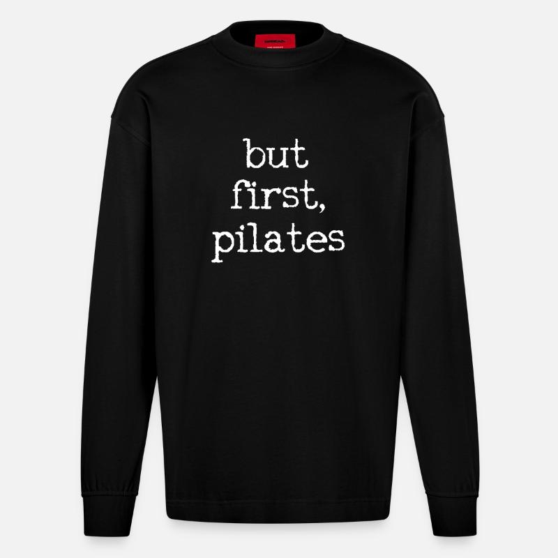Pilates - Heavyweight Oversized Organic Langarmshirt Made in EU - SOLID BLACK