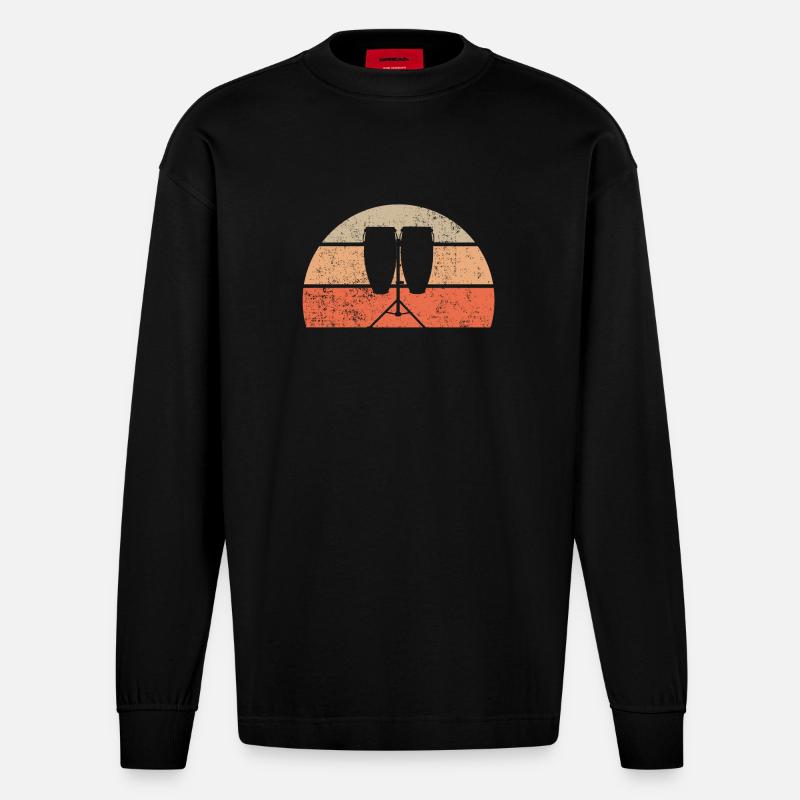 Conga - Heavyweight Oversized Organic Langarmshirt Made in EU - SOLID BLACK