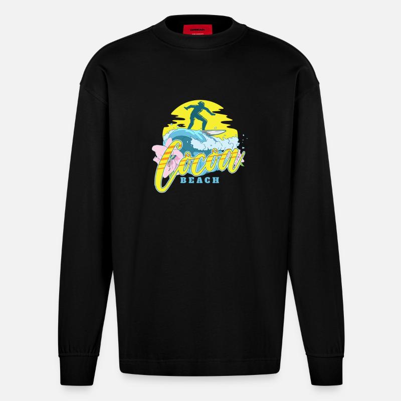 Cocoa Beach - Heavyweight Oversized Organic Langarmshirt Made in EU - SOLID BLACK