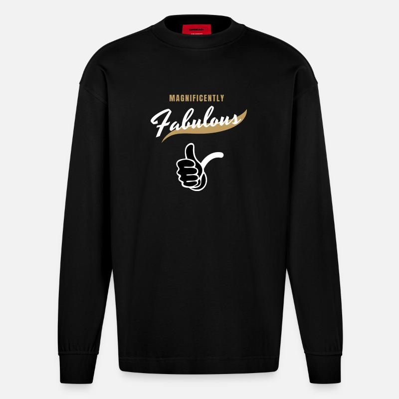 Fabelhafte - Heavyweight Oversized Organic Langarmshirt Made in EU - SOLID BLACK