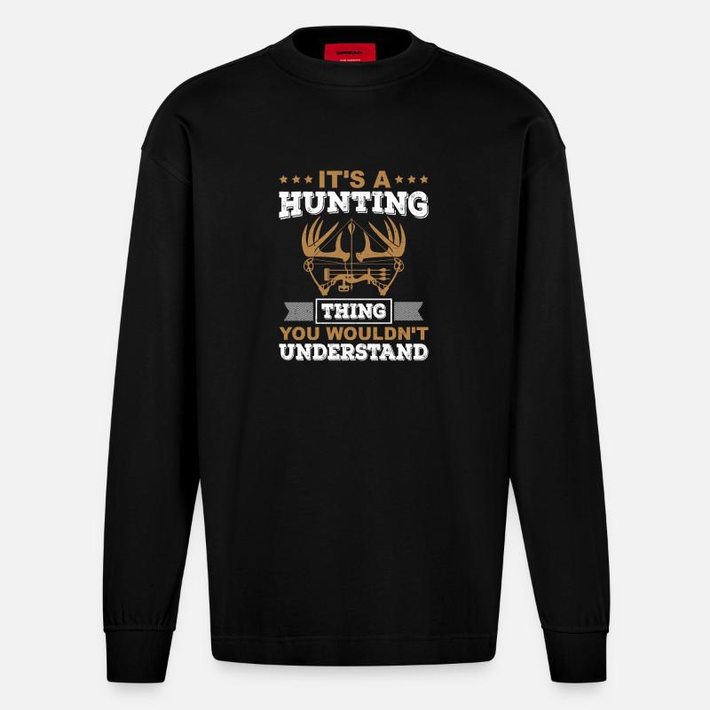 Jäger - Heavyweight Oversized Organic Langarmshirt Made in EU - SOLID BLACK