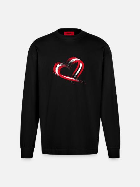 Peru - Heavyweight Oversized Organic Longsleeve Shirt Made in EU - SOLID BLACK