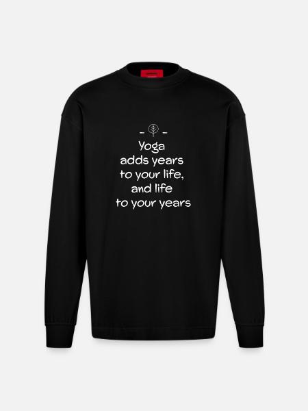 Yoga - Heavyweight Oversized Organic Longsleeve Shirt Made in EU - SOLID BLACK