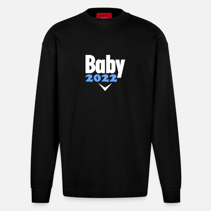 Bébé 2022 - Naissance Enceinte 2022 - Manches longues bio épais oversize fabriqué en UE - SOLID BLACK