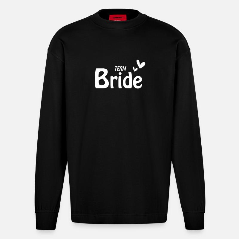 Motivation de l’équipe Bride - Manches longues bio épais oversize fabriqué en UE - SOLID BLACK