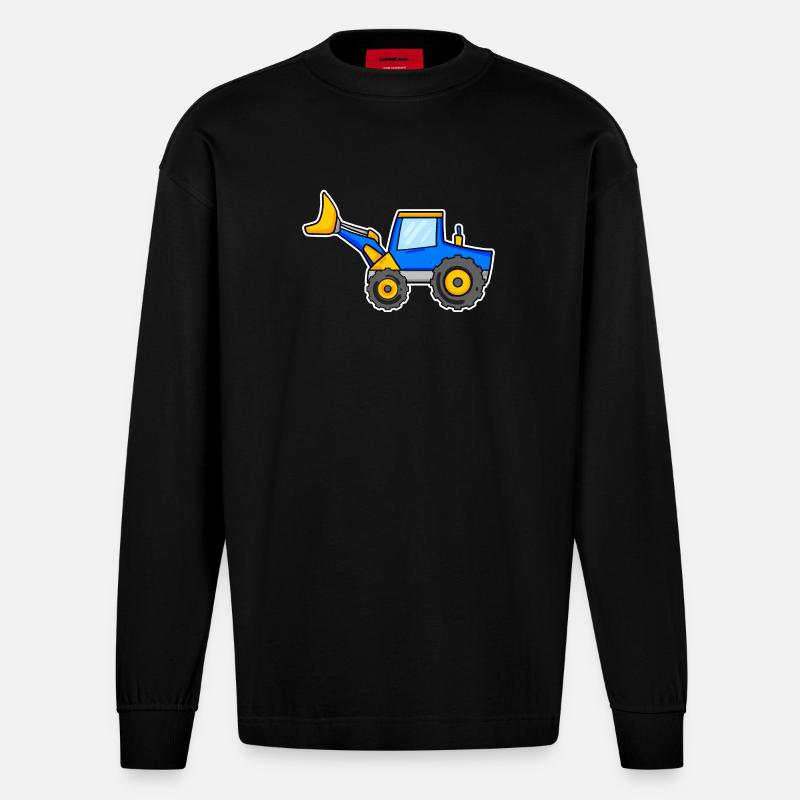 Bagger - Heavyweight Oversized Organic Langarmshirt Made in EU - SOLID BLACK