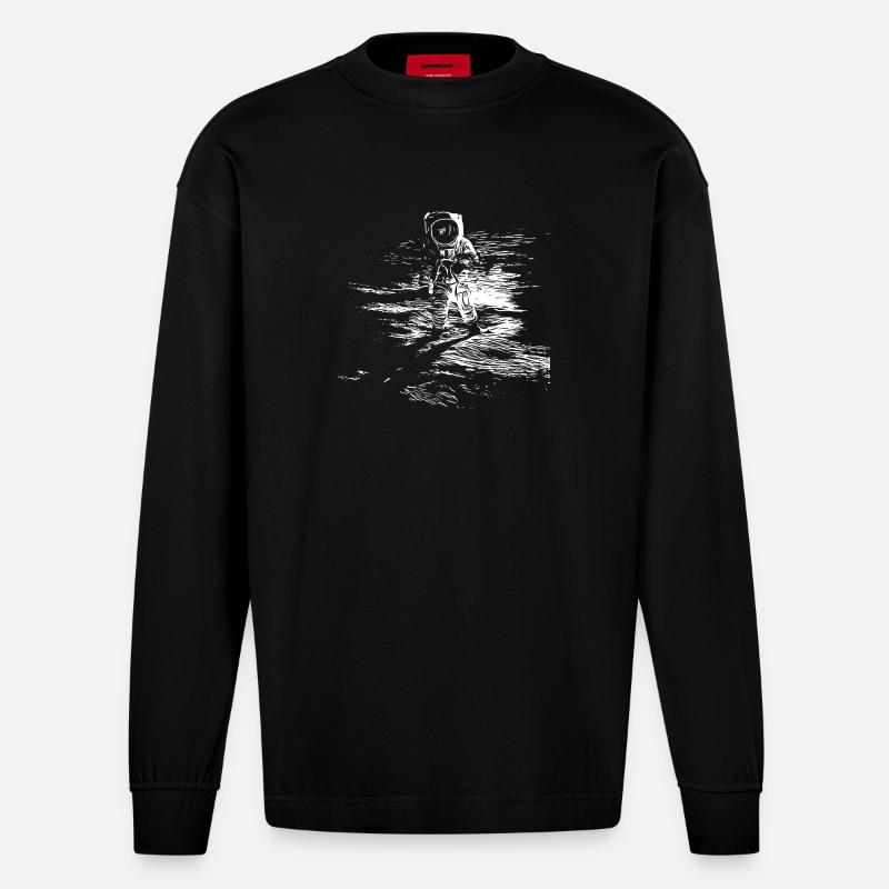 Raum - Heavyweight Oversized Organic Langarmshirt Made in EU - SOLID BLACK