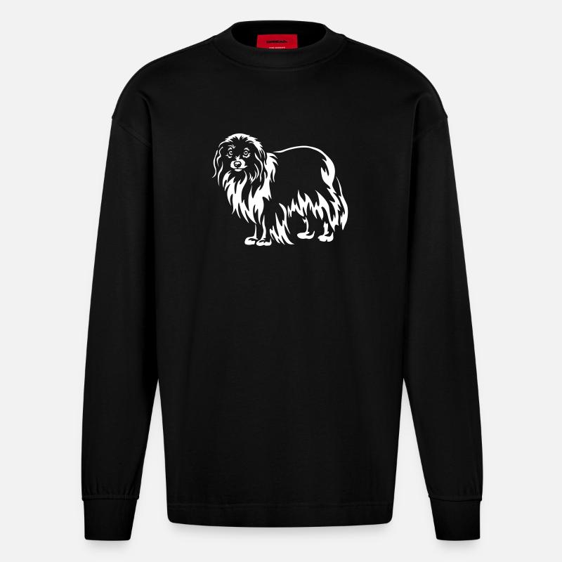 Phalène "Black Edition" - Heavyweight Oversized Organic Langarmshirt Made in EU - SOLID BLACK