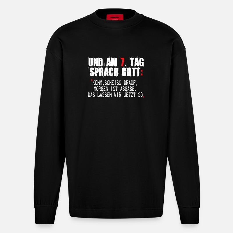 Graffiti-Style Protestgestaltung mit Zitaten - Heavyweight Oversized Organic Langarmshirt Made in EU - SOLID BLACK
