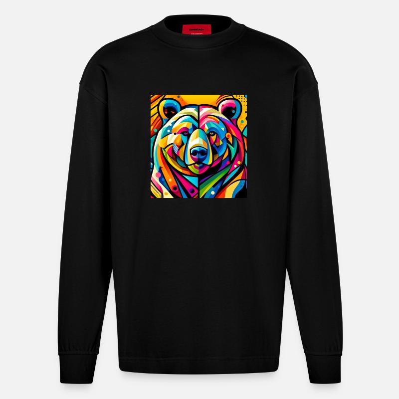 Bär - Heavyweight Oversized Organic Langarmshirt Made in EU - SOLID BLACK