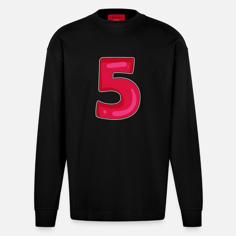 5 - Heavyweight Oversized Organic Langarmshirt Made in EU - SOLID BLACK