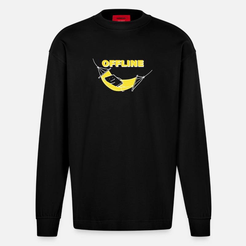 OFFLINE - Heavyweight Oversized Organic Langarmshirt Made in EU - SOLID BLACK