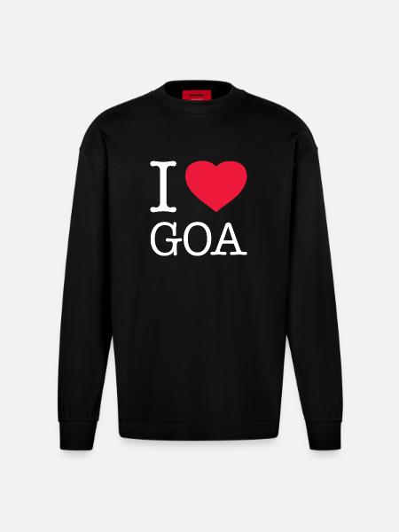 J’ADORE GOA - Manches longues bio épais oversize fabriqué en UE - SOLID BLACK