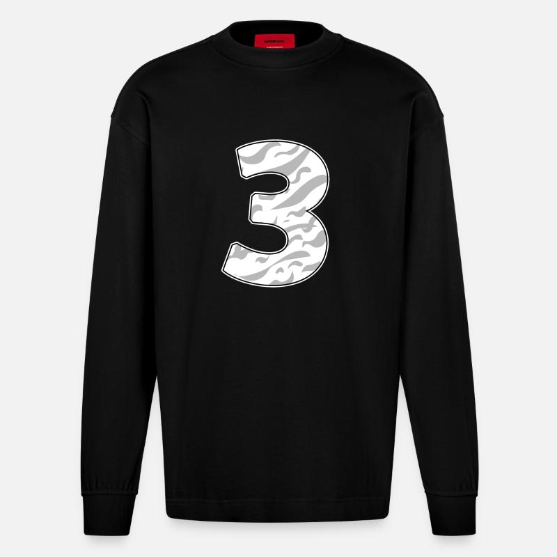 3 - Heavyweight Oversized Organic Langarmshirt Made in EU - SOLID BLACK