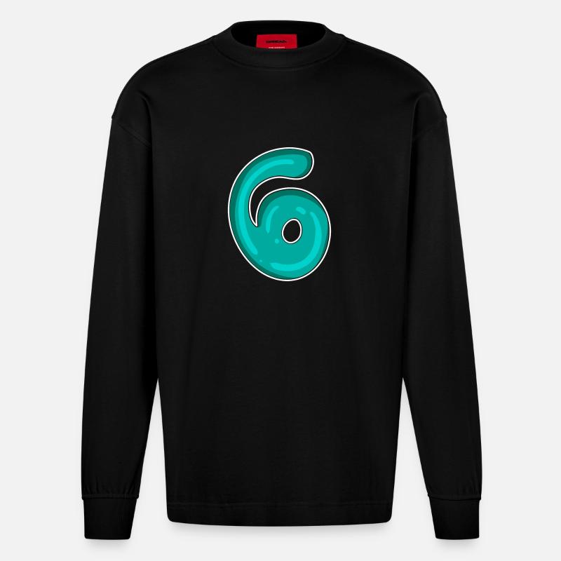 Numéro 6 Numéro - Manches longues bio épais oversize fabriqué en UE - SOLID BLACK