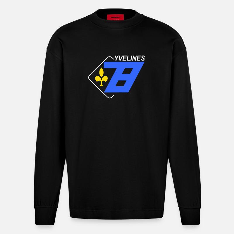 Yvelines - Heavyweight Oversized Organic Langarmshirt Made in EU - SOLID BLACK