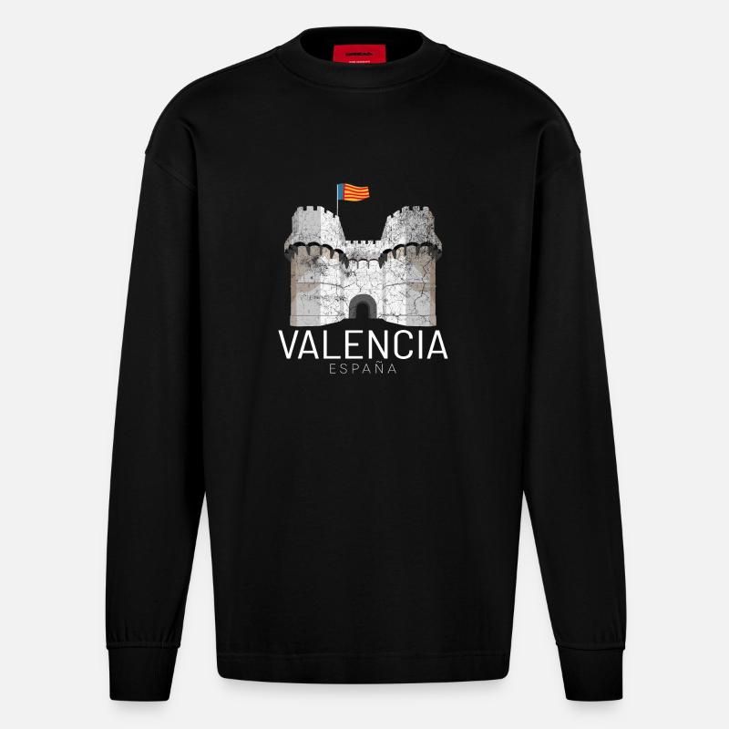Valencia - Heavyweight Oversized Organic Langarmshirt Made in EU - SOLID BLACK