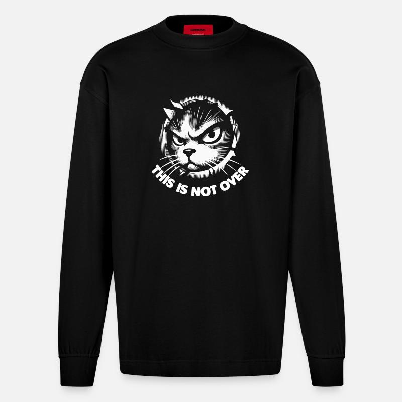 Pas plus de 1 - Manches longues bio épais oversize fabriqué en UE - SOLID BLACK