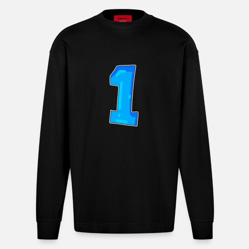 1 - Manches longues bio épais oversize fabriqué en UE - SOLID BLACK