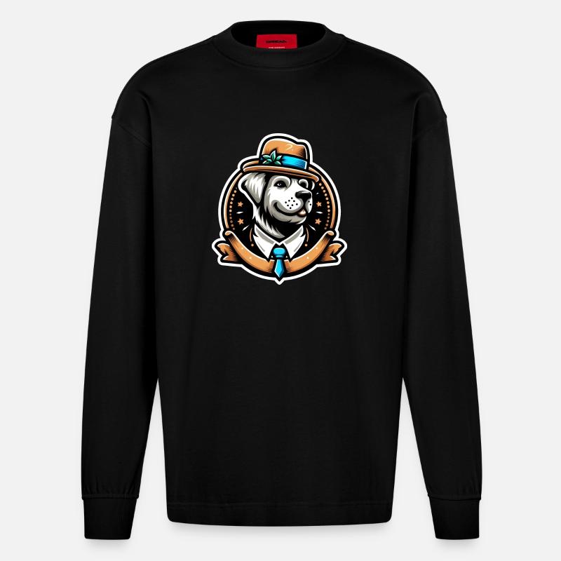 Mister D - Heavyweight Oversized Organic Langarmshirt Made in EU - SOLID BLACK
