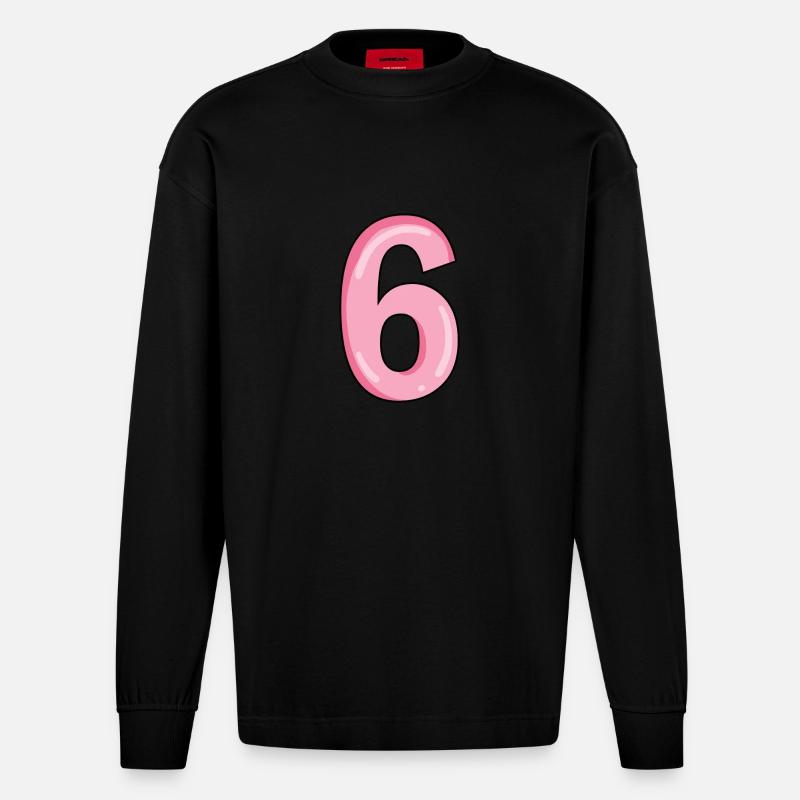 Numéro 6 Numéro - Manches longues bio épais oversize fabriqué en UE - SOLID BLACK