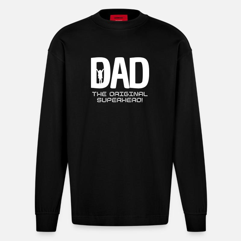 DAD - Heavyweight Oversized Organic Langarmshirt Made in EU - SOLID BLACK