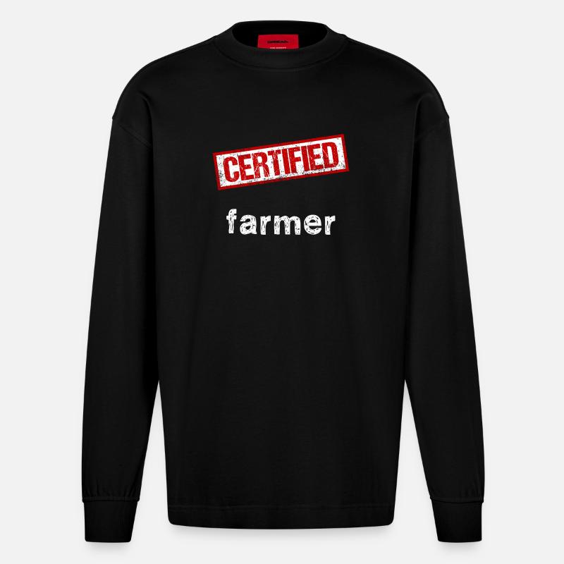 Bauer - Heavyweight Oversized Organic Langarmshirt Made in EU - SOLID BLACK