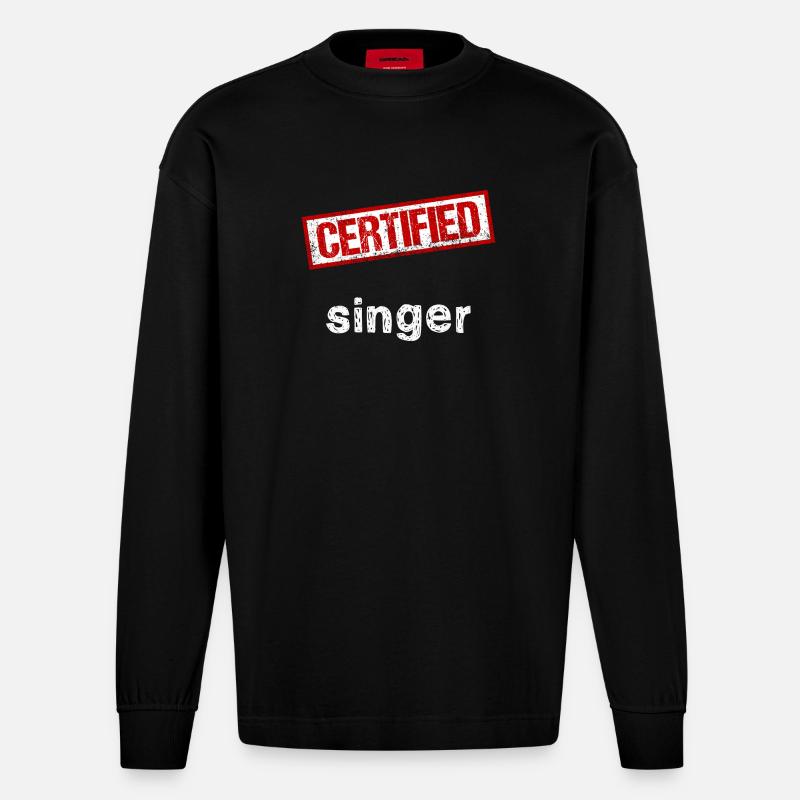 Sänger - Heavyweight Oversized Organic Langarmshirt Made in EU - SOLID BLACK