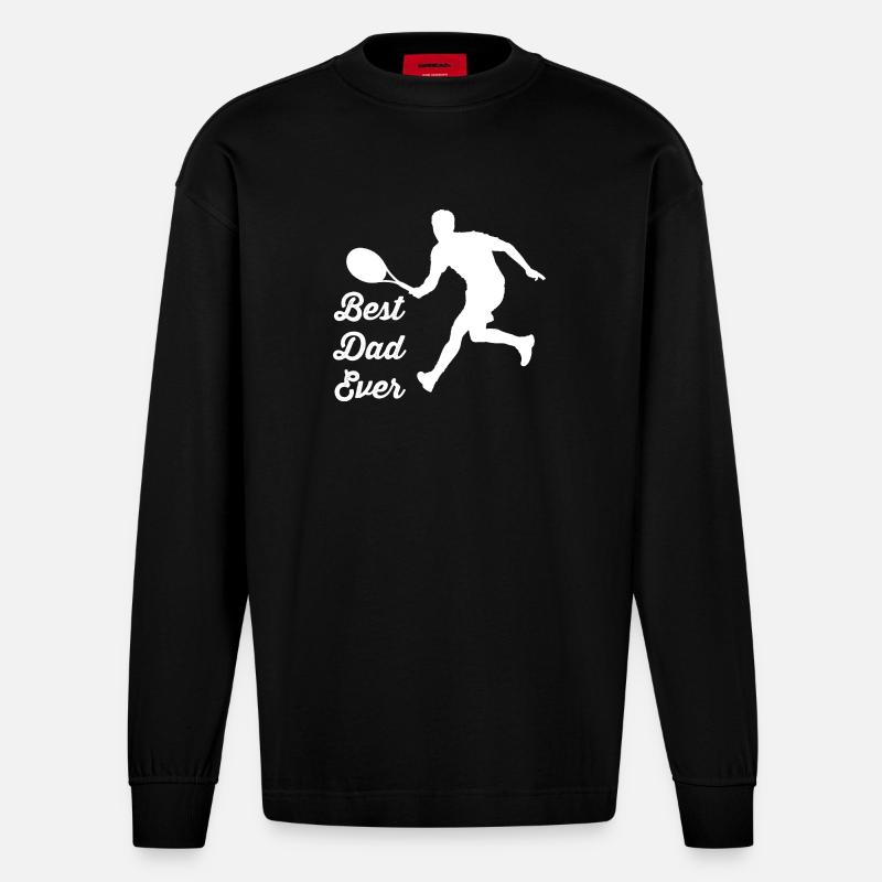 Tennis - Manches longues bio épais oversize fabriqué en UE - SOLID BLACK