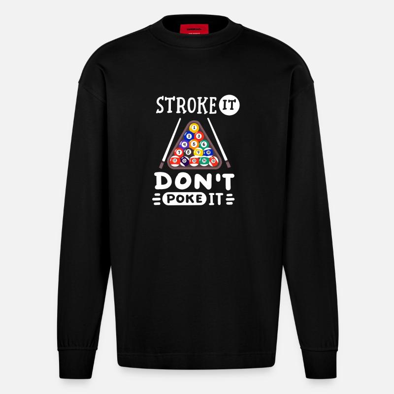 Billardspieler Billard - Heavyweight Oversized Organic Langarmshirt Made in EU - SOLID BLACK