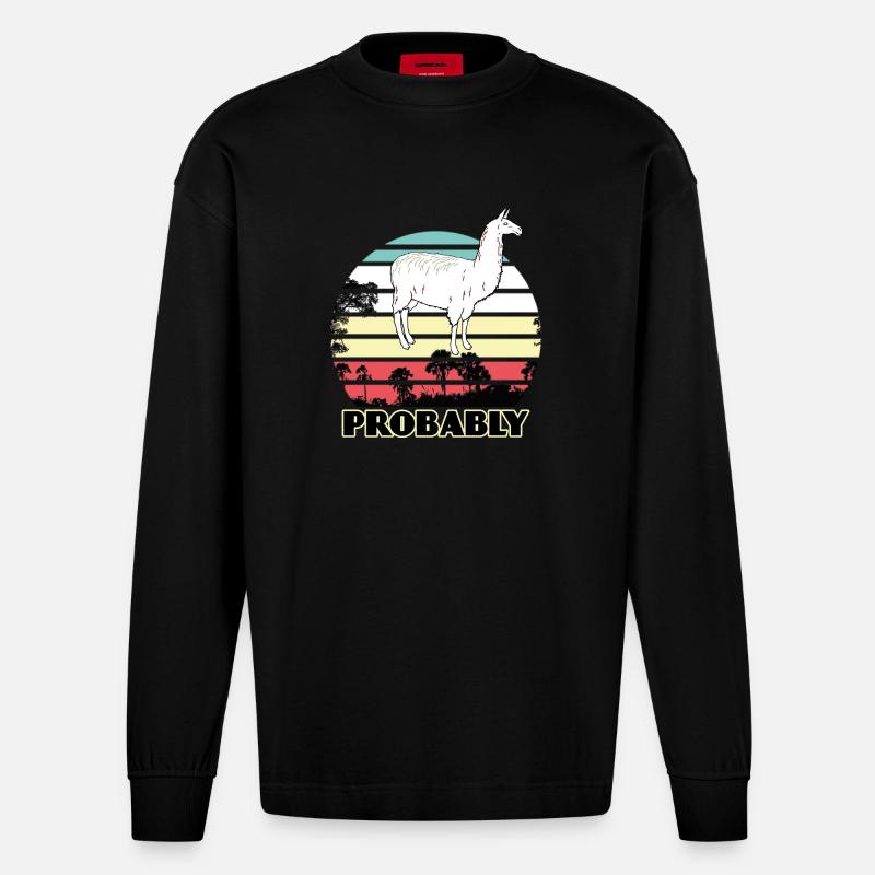 Alpaka - Heavyweight Oversized Organic Langarmshirt Made in EU - SOLID BLACK