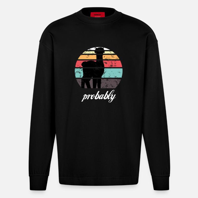 Alpaka - Heavyweight Oversized Organic Langarmshirt Made in EU - SOLID BLACK