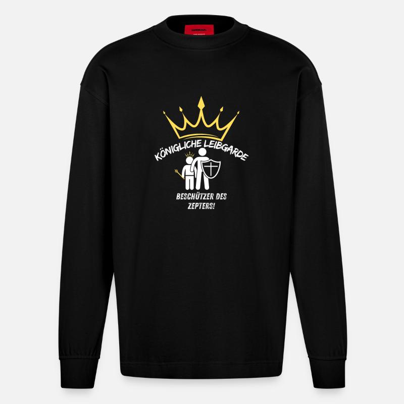 Junggesellenabschied - Heavyweight Oversized Organic Langarmshirt Made in EU - SOLID BLACK