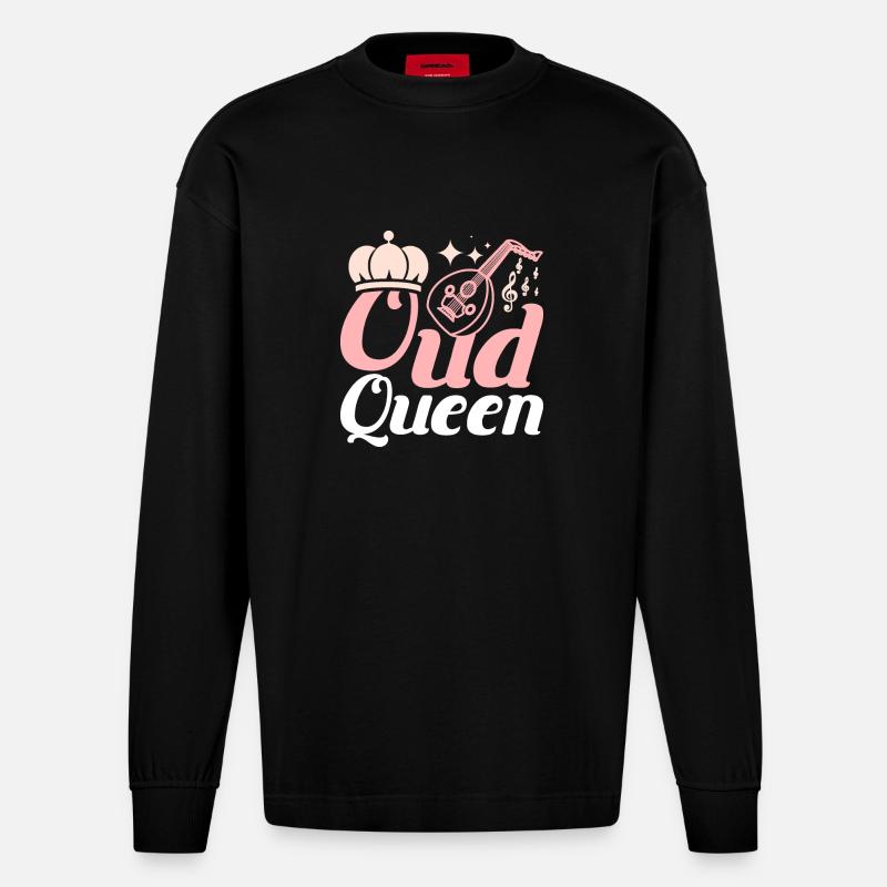 Reine de l’oud - Manches longues bio épais oversize fabriqué en UE - SOLID BLACK