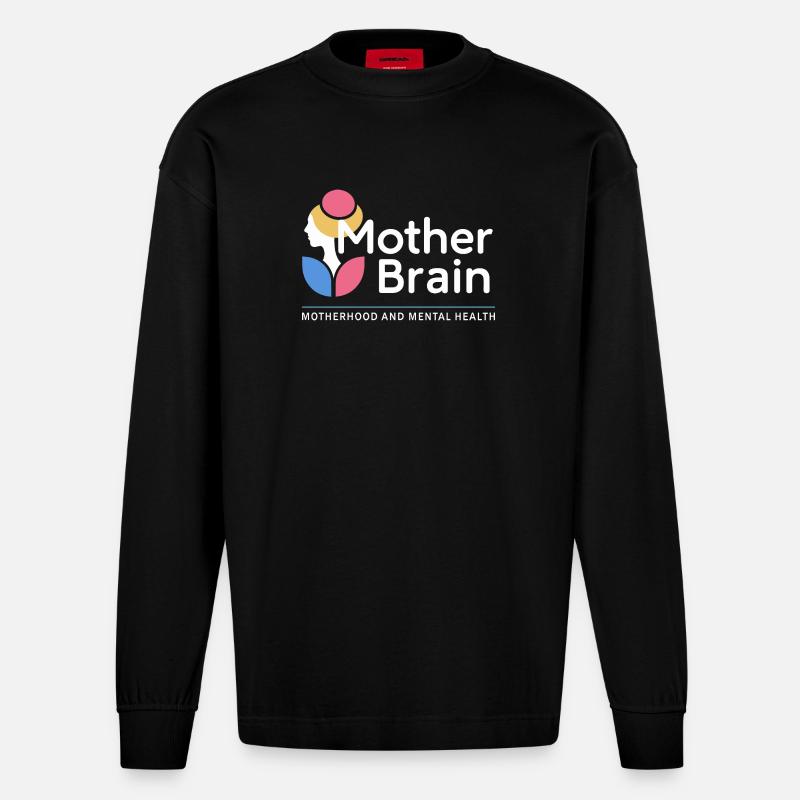 Mutterschaft - Heavyweight Oversized Organic Langarmshirt Made in EU - SOLID BLACK