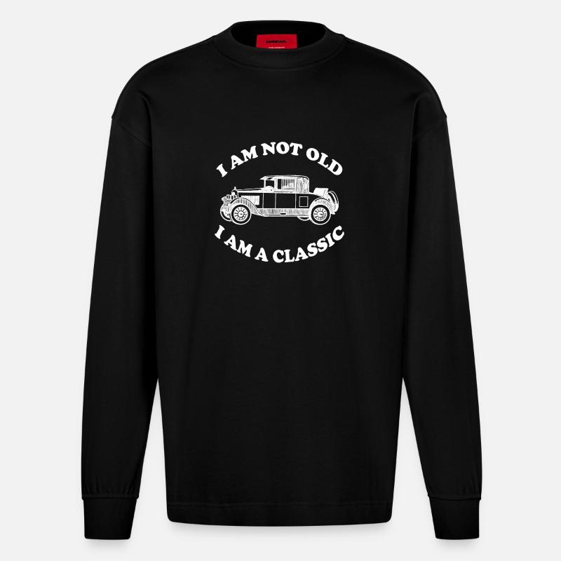 CLASSIC - Heavyweight Oversized Organic Langarmshirt Made in EU - SOLID BLACK