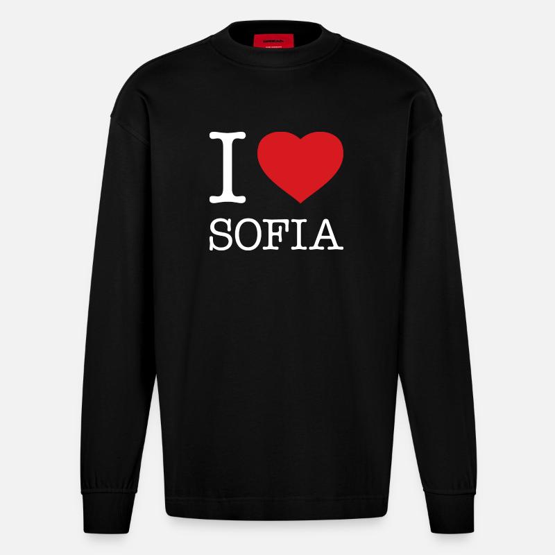 J’ADORE SOFIA - Manches longues bio épais oversize fabriqué en UE - SOLID BLACK