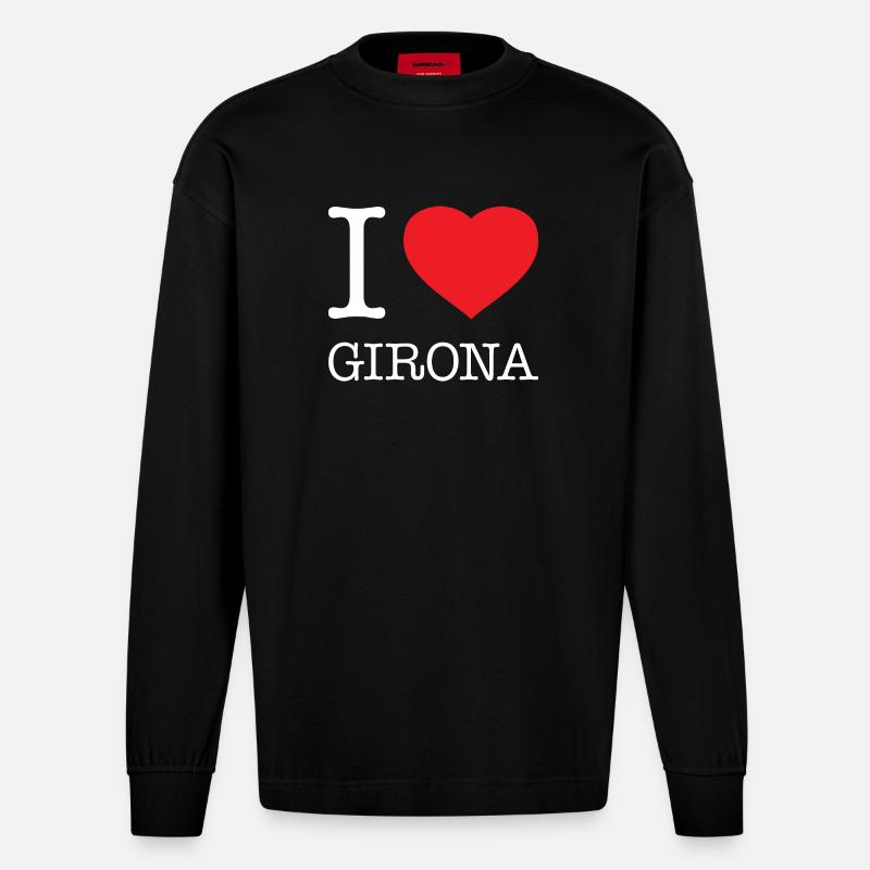 J’ADORE GÉRONE - Manches longues bio épais oversize fabriqué en UE - SOLID BLACK